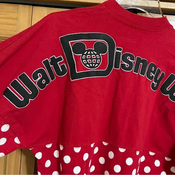 Spirit Jersey Red Polka Dot Disney Shirt Size XS - Picture 9 of 9